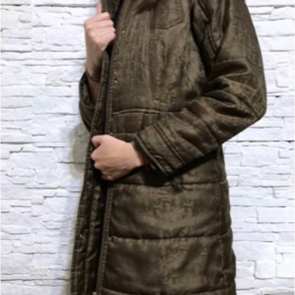 Vintage CHRISTIAN DIOR Monogram Trotter Puffer Coat Jacket Parka *RARE* - Picture 13 of 16